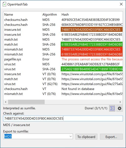 Вышел открытый инструментарий для вычисления и проверки хэшей файлов OpenHashTab 3.1.1 для Windows