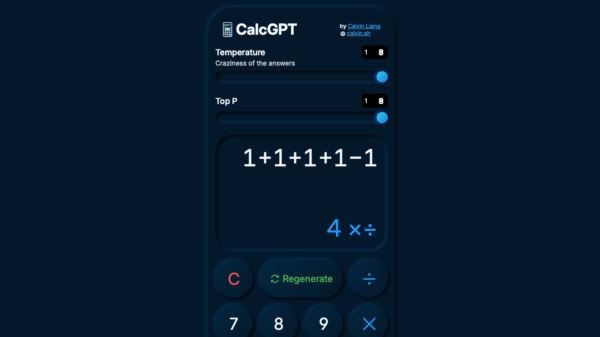 Разработчик представил CalcGPT — «самый бесполезный калькулятор» на базе GPT