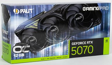 Обзор видеокарты Palit GeForce RTX 5070 GamingPro OC (12 ГБ)