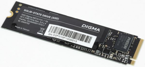 Тестирование SSD Digma Meta P31 1 ТБ на контроллере Phison E31T с поддержкой PCIe Gen5
