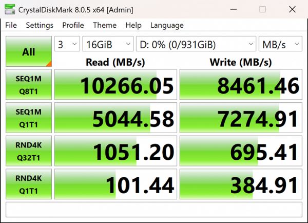 Тестирование SSD Digma Meta P31 1 ТБ на контроллере Phison E31T с поддержкой PCIe Gen5